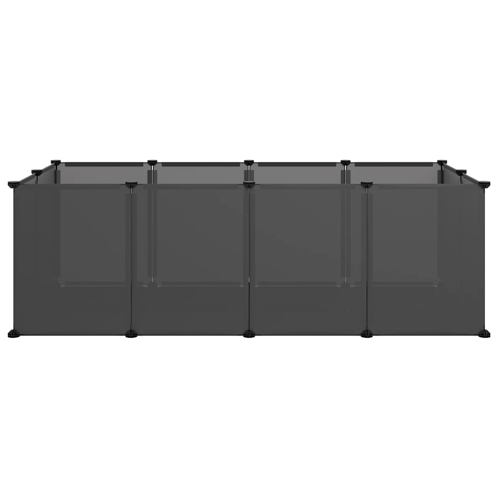 NNEVL Small Animal Cage Black 144x74x46.5 cm PP and Steel