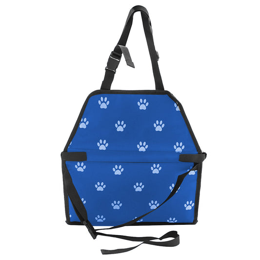 NNEAGS 2X Waterproof Pet Booster Car Seat Breathable Mesh Safety Travel Portable Dog Carrier Bag Blue