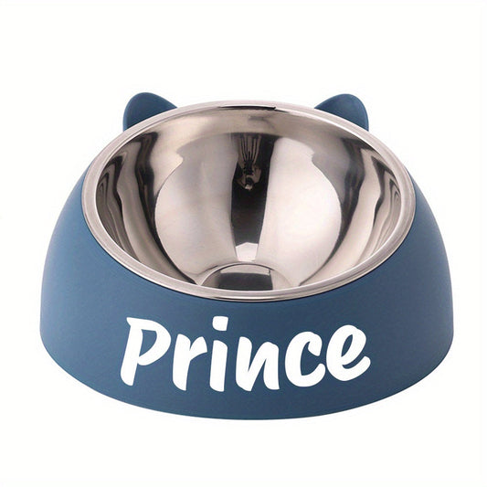NNETM Stainless Steel Cat Bowl with Neck Protection-0