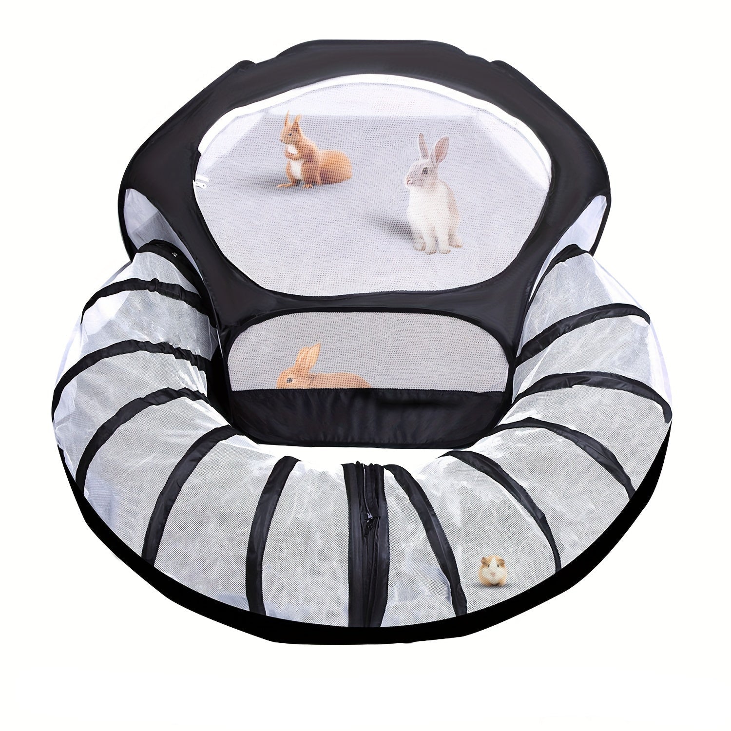 NNETM Small Animal Playpen with Tunnel-0