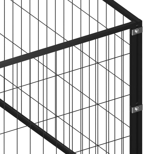 NNEVL Dog Kennel Black 60 m² Steel