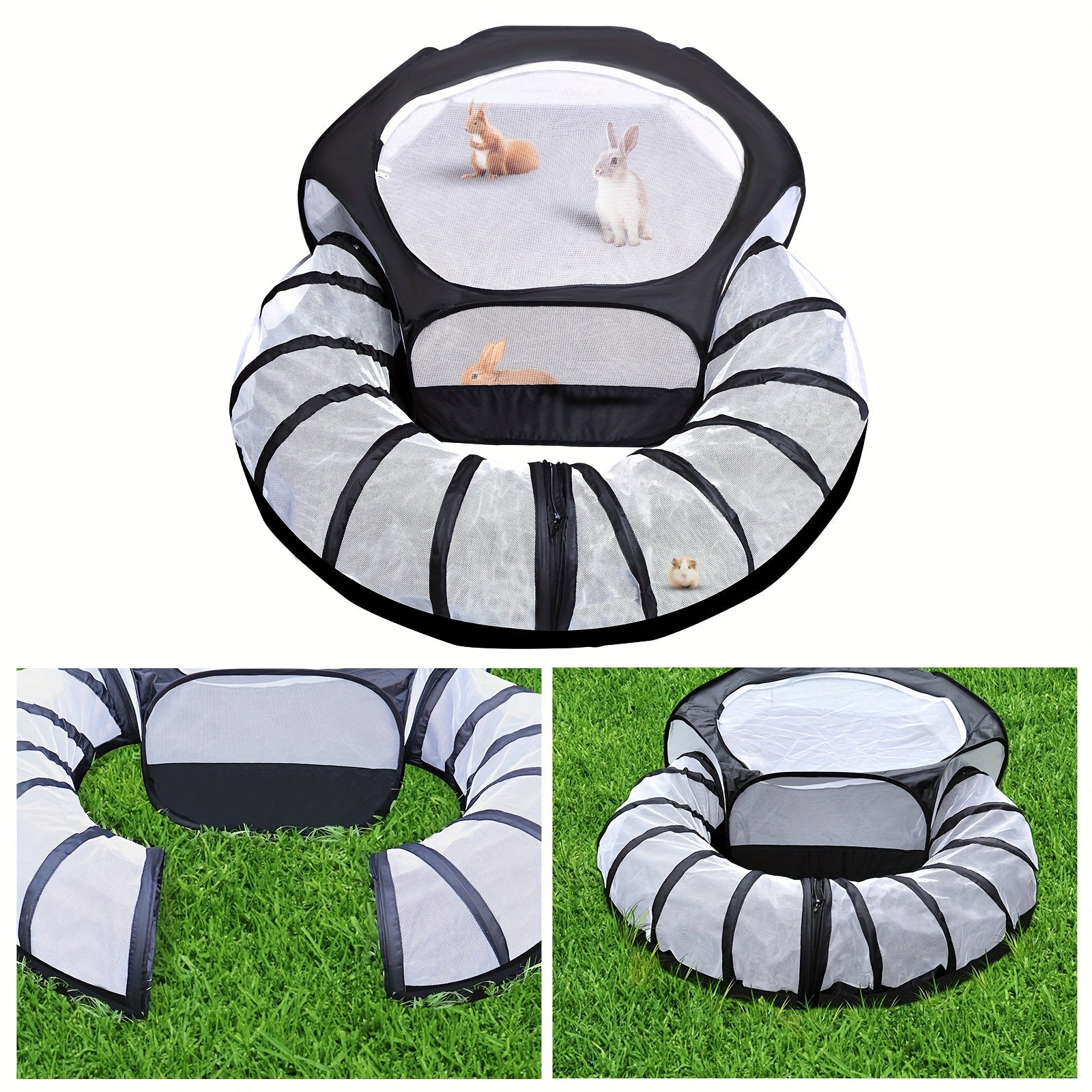 NNETM Small Animal Playpen with Tunnel-3