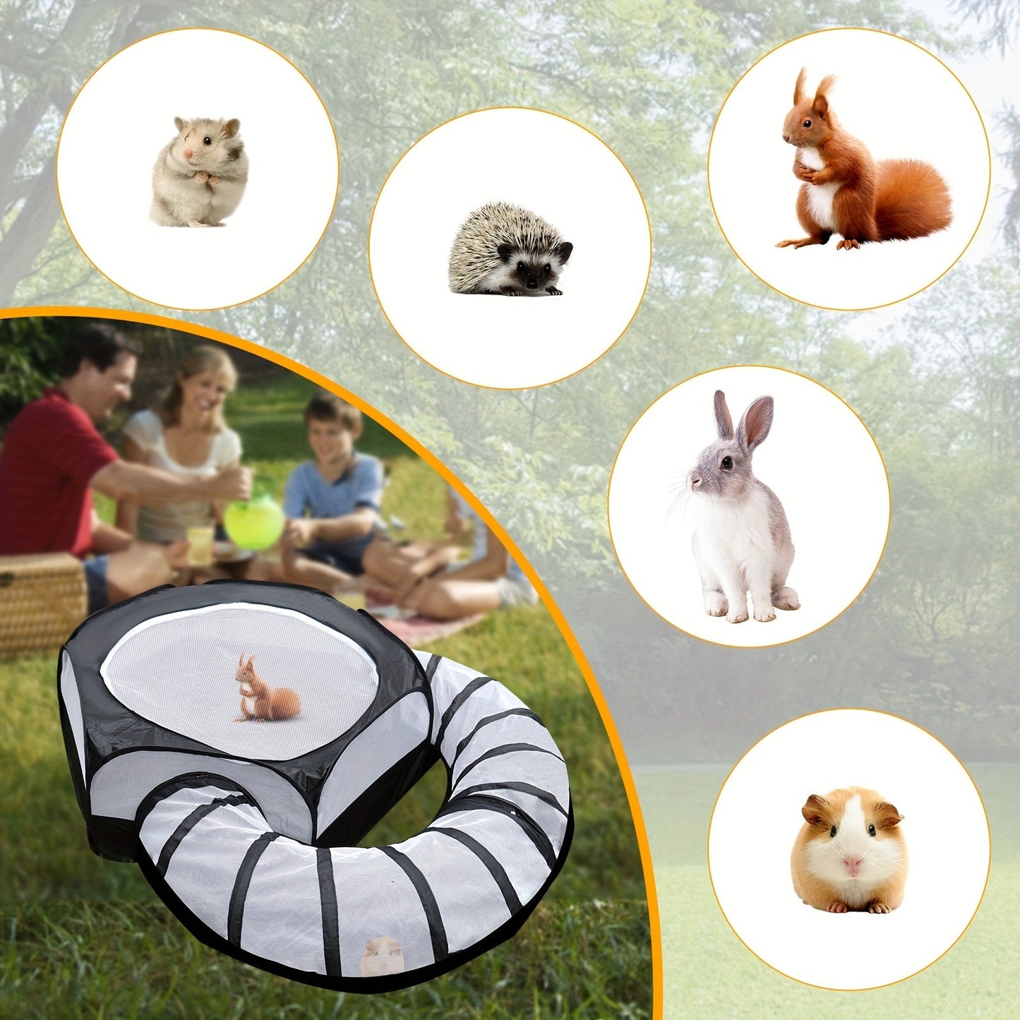 NNETM Small Animal Playpen with Tunnel-2